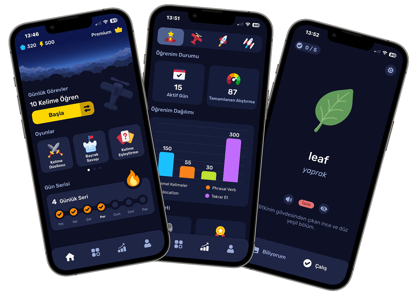 Pingua mobile app screens