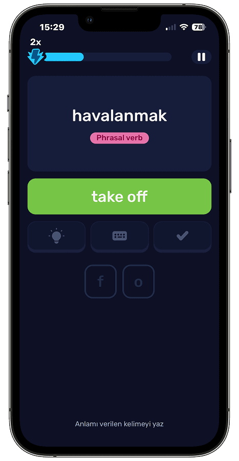 Phrasal verbs study screen